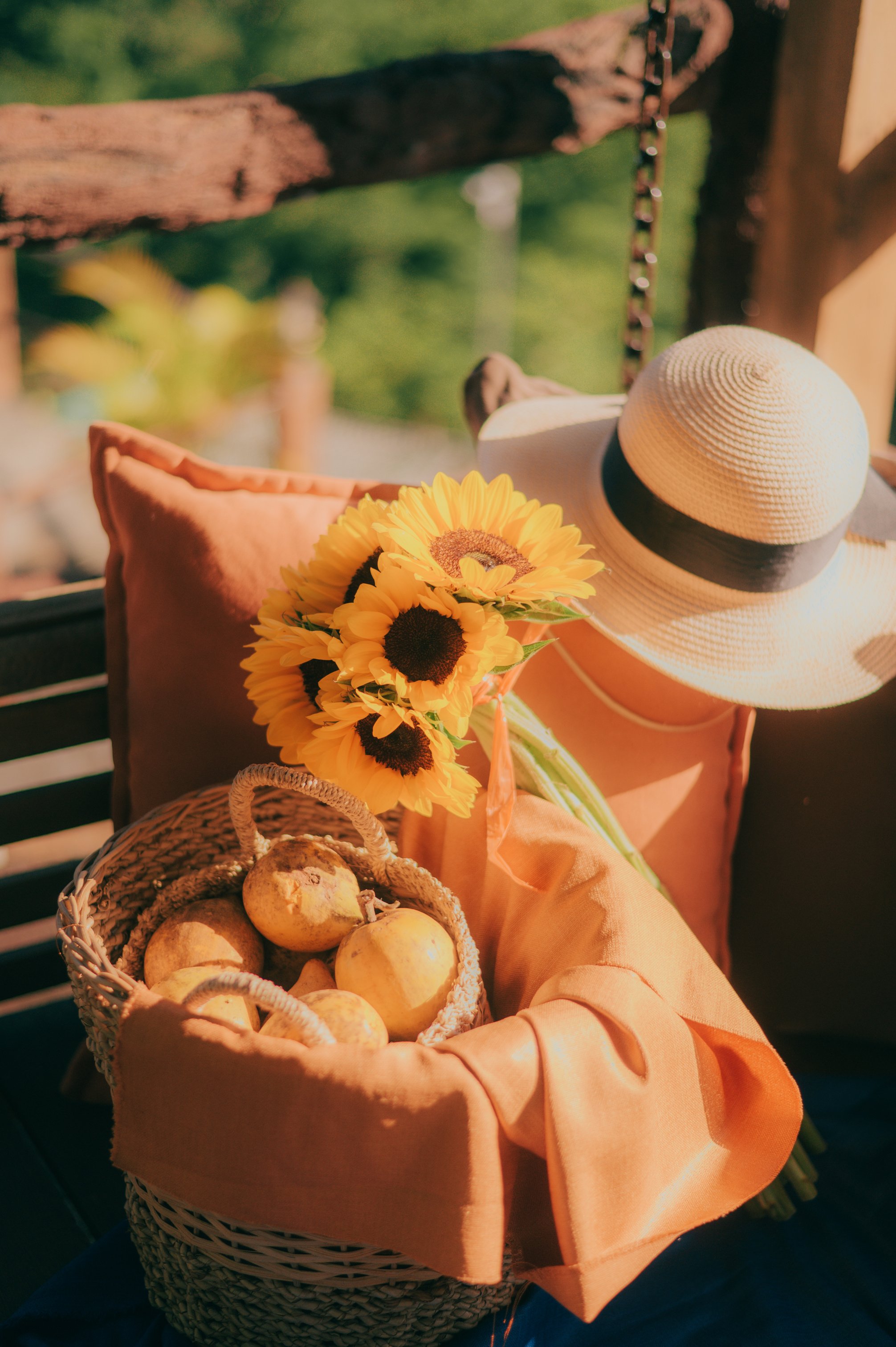 Swing  with Basket of Harvest